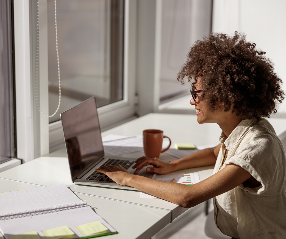 Black woman working on marketing strategy